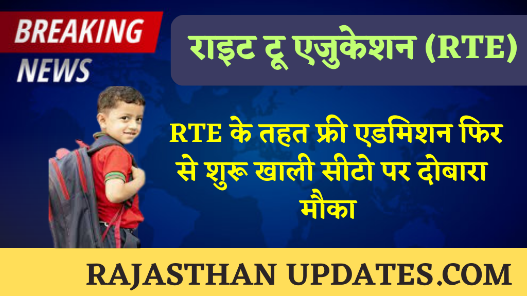 Rajasthan RTE EDUCATION APPLY ONLINE